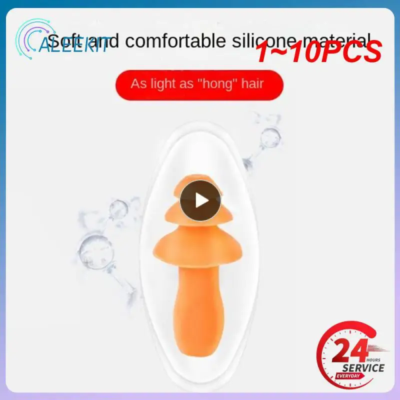 

1~10PCS Soft Silicone Corded Ear Plugs Ears Protector Reusable Hearing Protection Noise Reduction Earplugs Earmuff