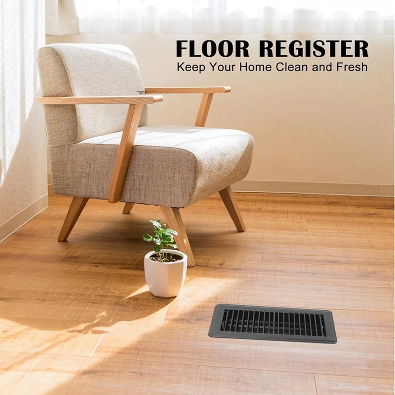 4Pcs Floor Register 4X10inch,Heavy Duty Floor Vents,Heat Air Vent Covers,Floor Vent Covers For Heater Floor Register A