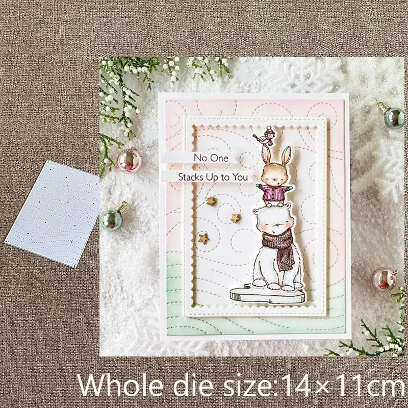 

New Design Craft Metal stencil mold Cutting Die Snow Swirls frame decoration scrapbook die cuts Album Paper Card Craft Embossing