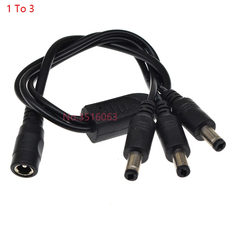 5V 12V 5.5mmX2.1mm 1 To 2/3/4/5/6/8/10/16 Way Female To Male DC Power Splitter Supply Adapter Connector Extension Cable LED CCTV