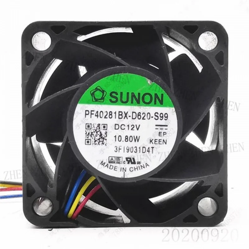 Y FOR  SUNON PF40281BX-D620-S99 12V 10.8W 4028 4cm 4-Wire Cooling Fan