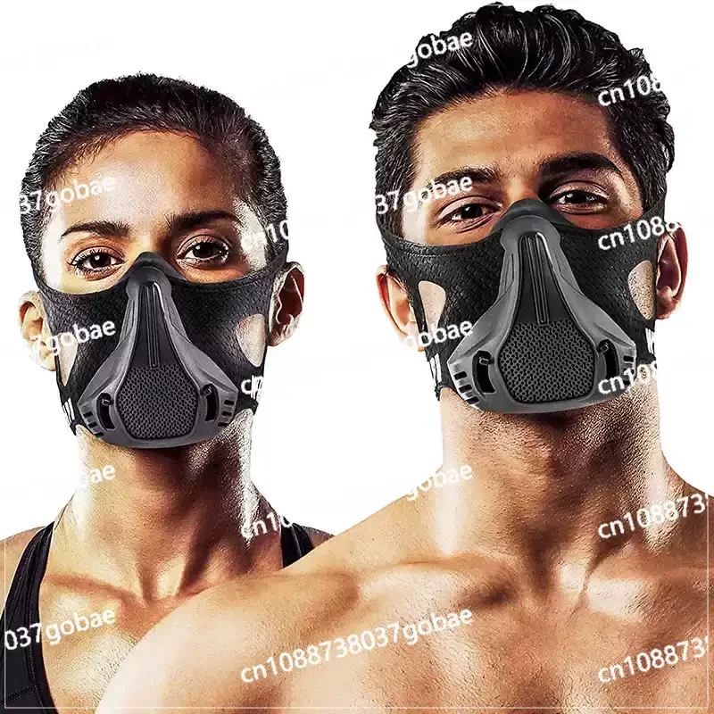 Simulated plateau high altitude anaerobic hypoxia fitness exercise running breathing training oxygen barrier mask