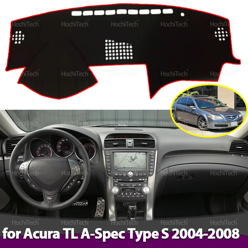 Alfombrilla para evitar la luz, alfombra antideslizante Anti-UV, cubierta parasol para tablero para Acura TL A-Spec tipo S 2004 2005 2006 2007 2008