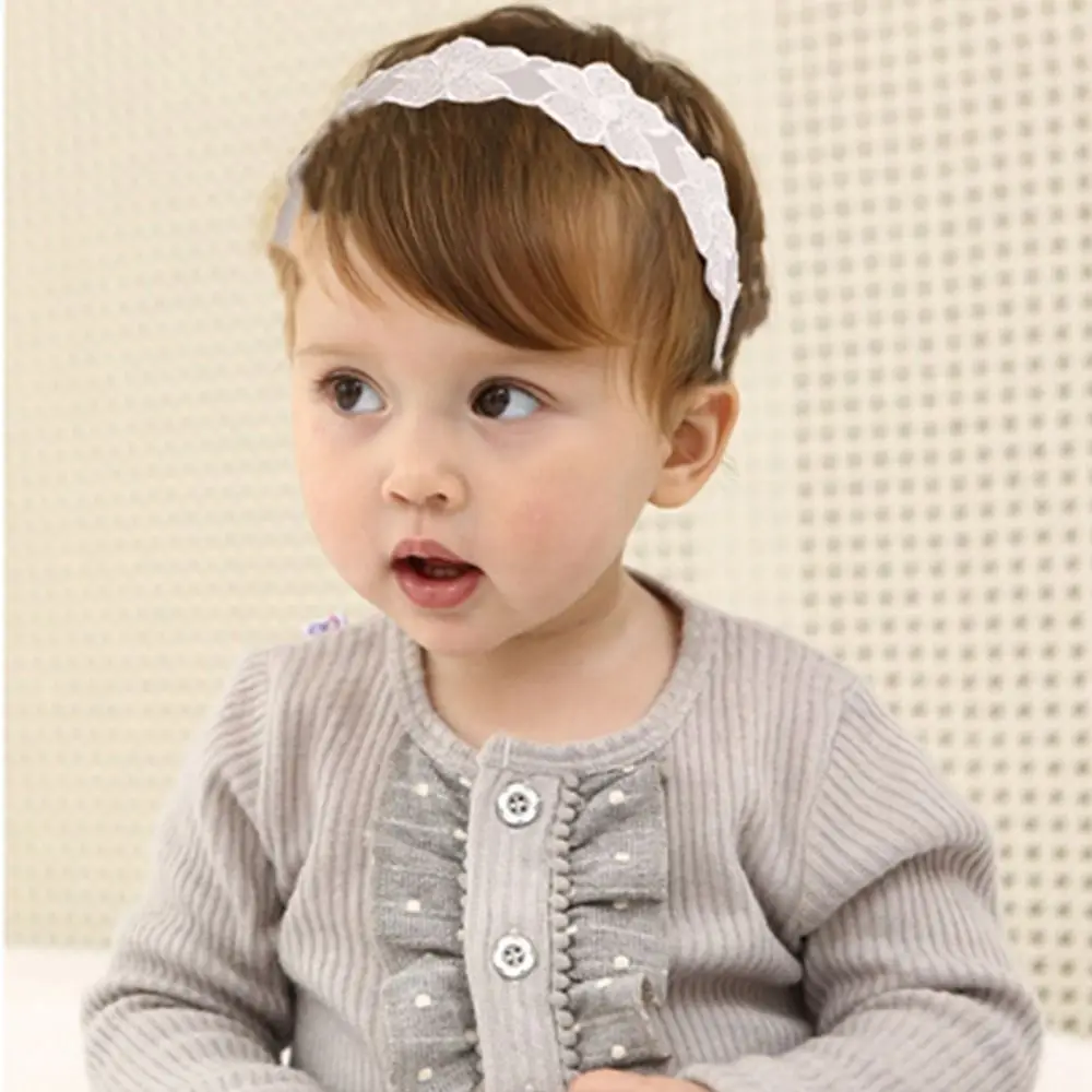 Photography Props Headwear Butterfly Cloth Lace Spring Headdress Baby Elastic Headband Infant Hairband Korean Style Hair Hoop