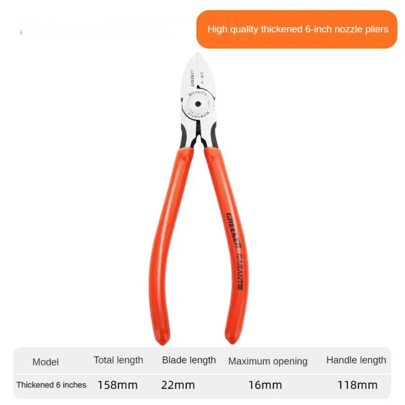 Nozzle Pliers Electronic Pliers Industrial Scissors Diagonal Pliers，for CuttingMetalWireCablePlasticsWood