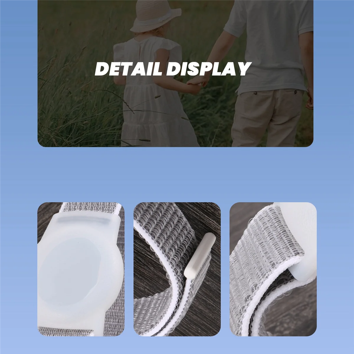 สายรัดข้อมือเด็กเข้ากันได้กับ เคสป้องกันสําหรับ Air Tag GPS Tracker Holder พร้อมสร้อยข้อมือไนลอน H