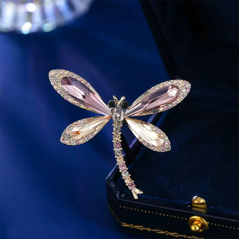 New high-end exquisite clothing luxury niche suit corsage pin fixed clothing high-end accessories dragonfly brooch