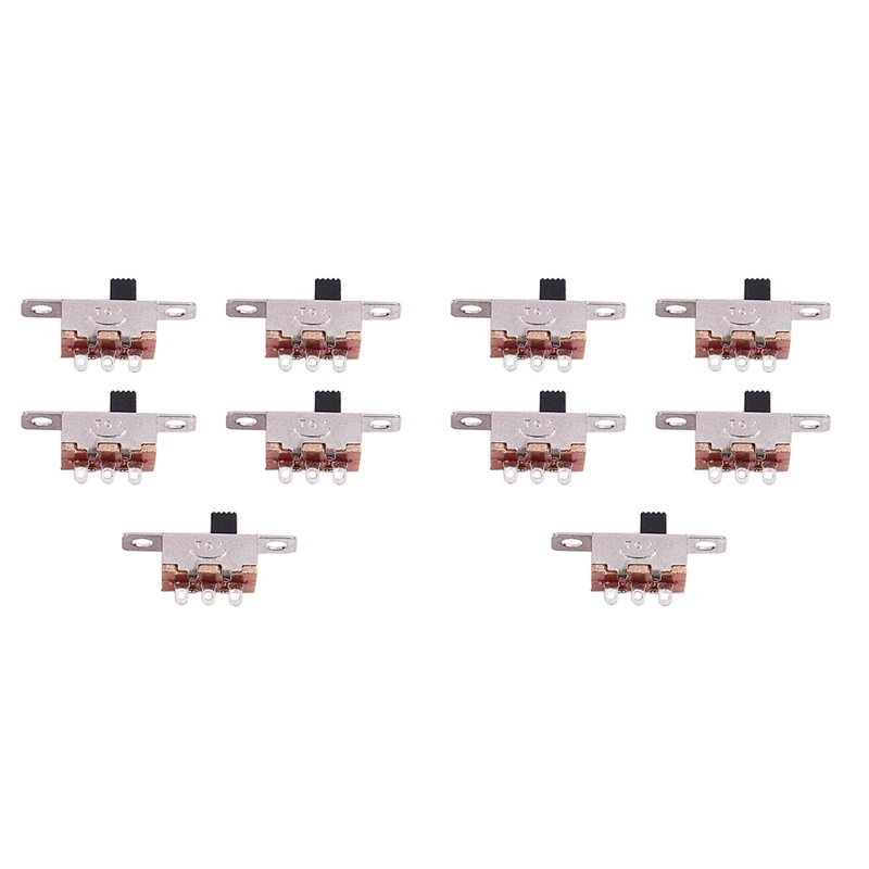 10 Pcs X On-Off 2 Position SPDT 1P2T Panel Mini Slide Switch Solder Lug SS12F15G3