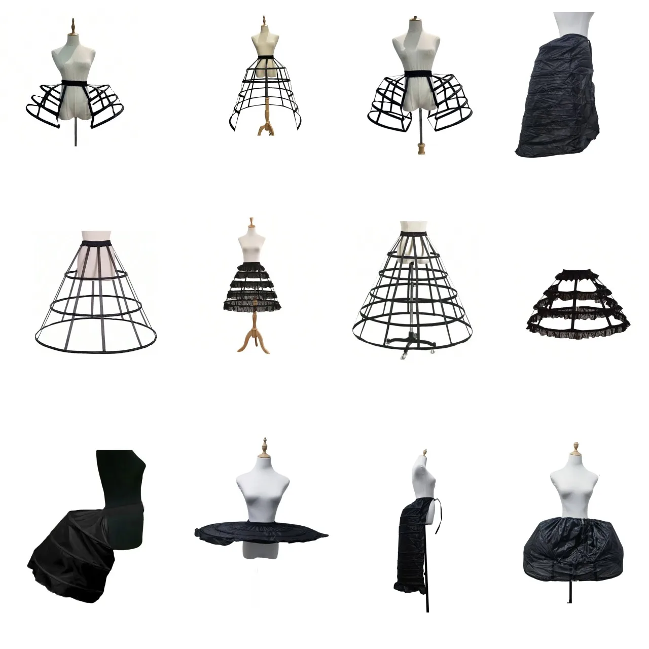 ثوب نسائي صخب الأطواق لوليتا كرينولين تنورة اكسسوارات الزفاف الزفاف #1