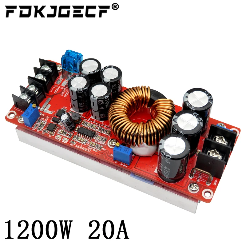 DC-DC 1500W 30A Voltage Step Up Converter Boost CC CV Power Supply Module Constant Current Module With Fan 10-60V to 12-90V