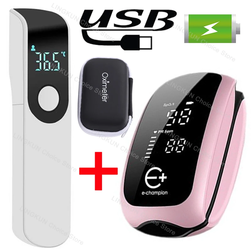 

Rechargeable Medical Oximeter Strap Lanyard Fingertip Pulse Oximeter Blood Oxygen Saturation Monitor Digital LED Display Child