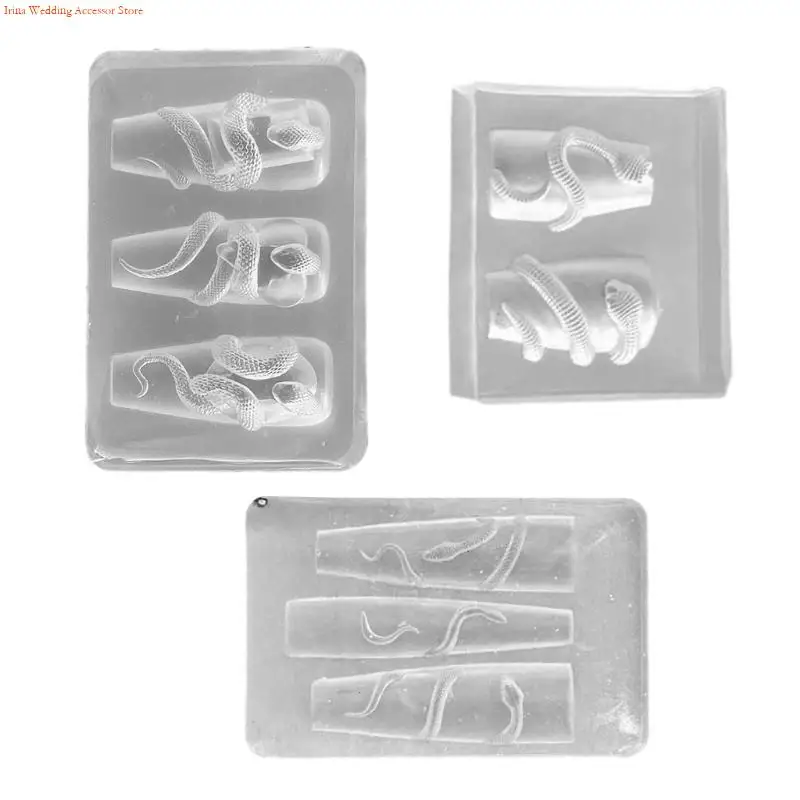 

G92D 3PCS Handmade Snake Charm Molds Reusable Silicone Diy Crafting Accessories