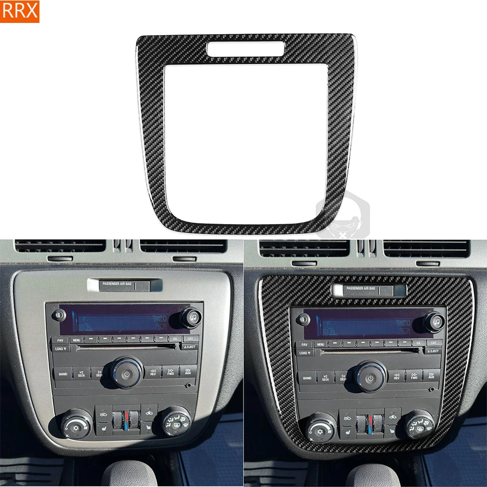 For Chevrolet Impala 2006-2013 Center Console CD Control Frame Real Carbon Fiber Sticker Car Interior Decorative Accessories