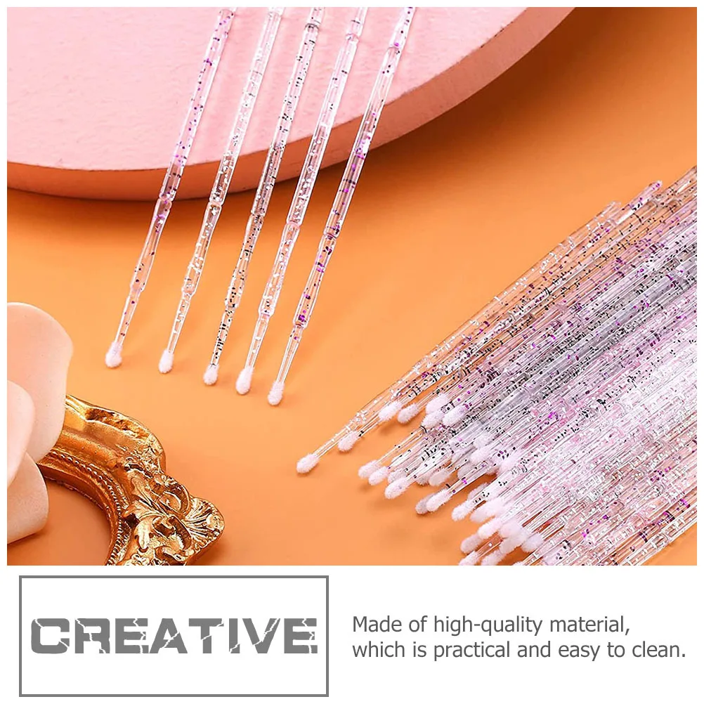 

200Pcs Eyelash Cleaning Sticks Practical Disposable Eyebrow Brush Makeup Tools Eyelash Glue Cleaning Rods Eyebrow Brush