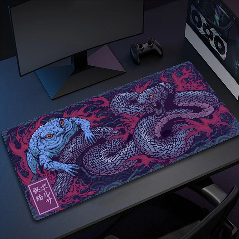 

Mouse Pad Beast Art Rubber Gaming Accessories Mousepad Gamer XXL Locking Edge Large Keyboard Pad Computer Desk Mat Big Mouse Mat