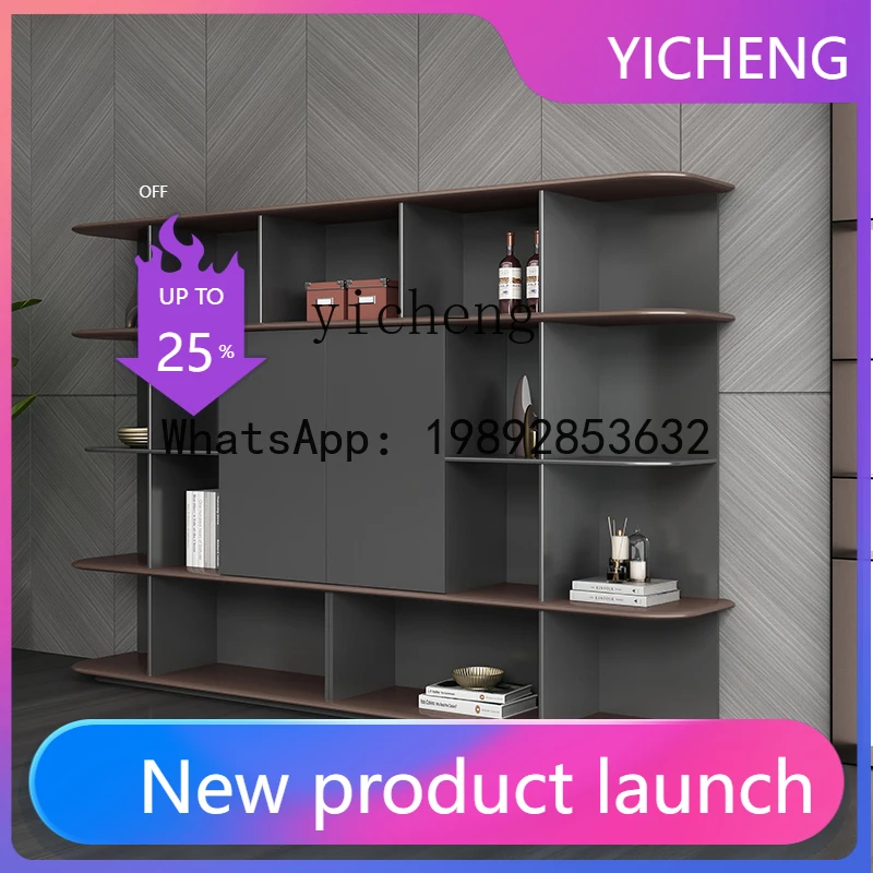 

PP office file cabinet gray display background creative high cabinet data file opening method bookcase