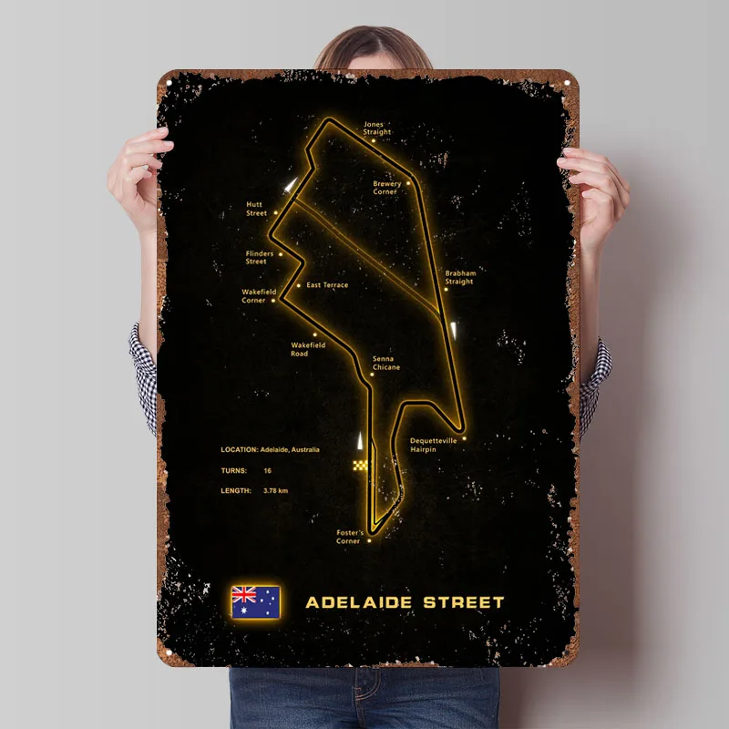 adelaide-cartaz-de-rua-circuitos-de-corrida-sinal-de-metal-itens-de-decoracao-de-casa-personalizaveis-f1-faixas-placas-para-decoracao-de-quarto-de-casa-retro