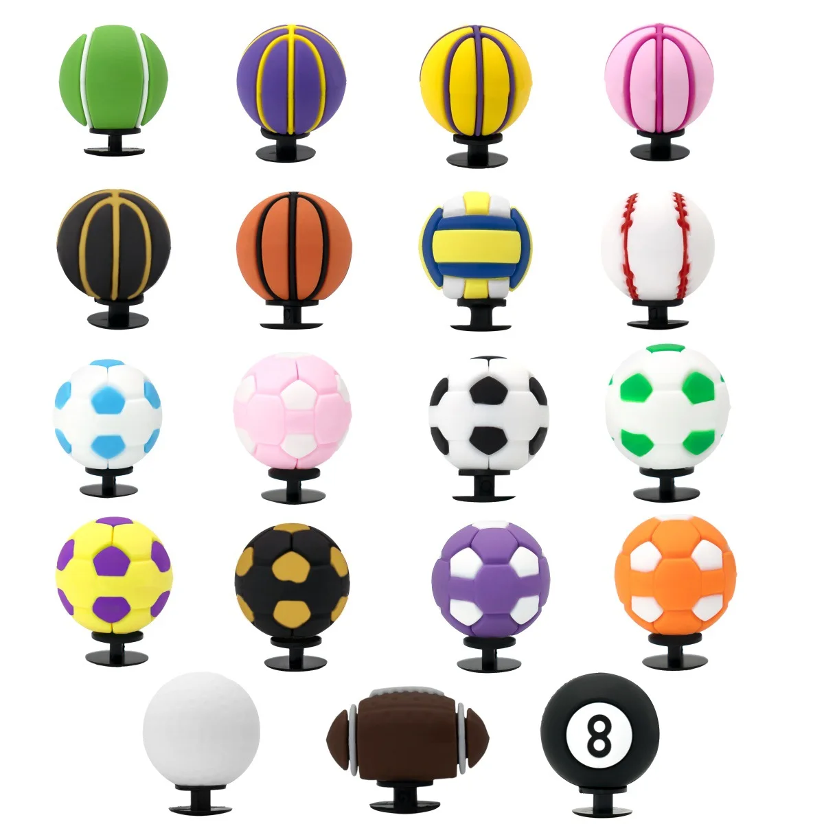 

3D three-dimensional ball hole shoes decoration accessories shoes flower shoes button creative football basketball volleyball