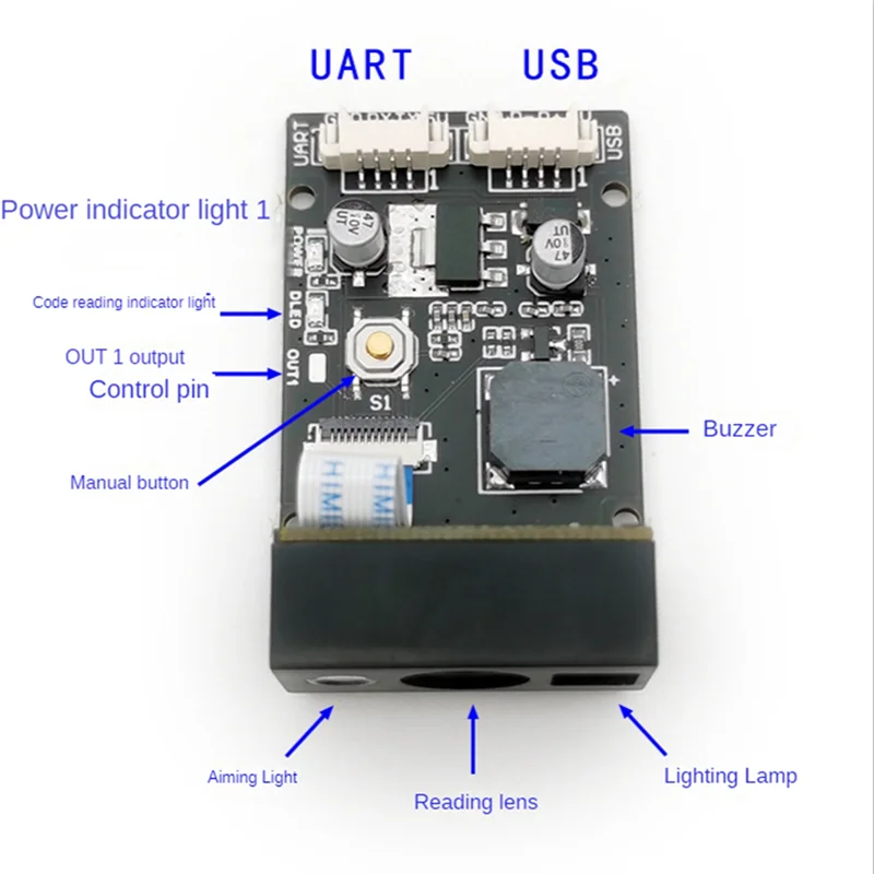 

【Buy It-Now!】 GM865 1D 2D Barcode Scanner USB TTL Bar Code Reader QR Code Module CMOS with Cable for Bus Supermarket ,Near -Lens