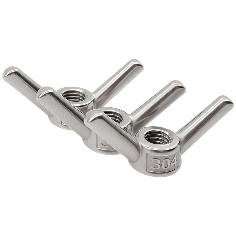 304 Stainless Steel Wing Nuts Sheep Horn & Butterfly Wing Nut, Hand-Tighten Claw Nut Easy-Grip Thumb Screw for Quick Assembly