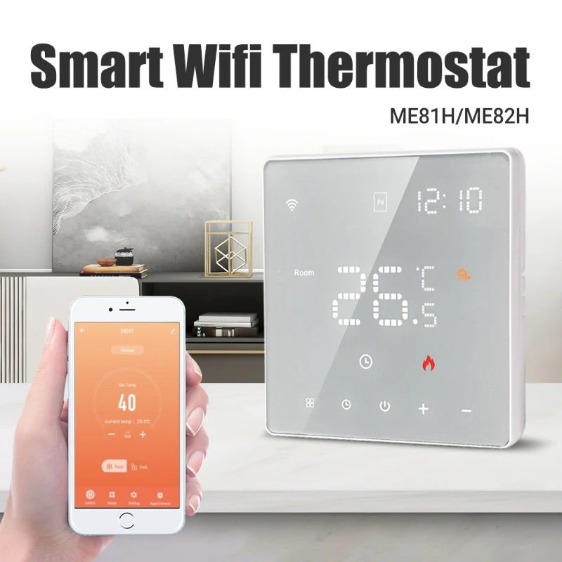 Tuya WiFi Programmable Thermostat ME81H/82H 100-240V for Electric Heating - APP Remote Control with Alexa & Google Home Support