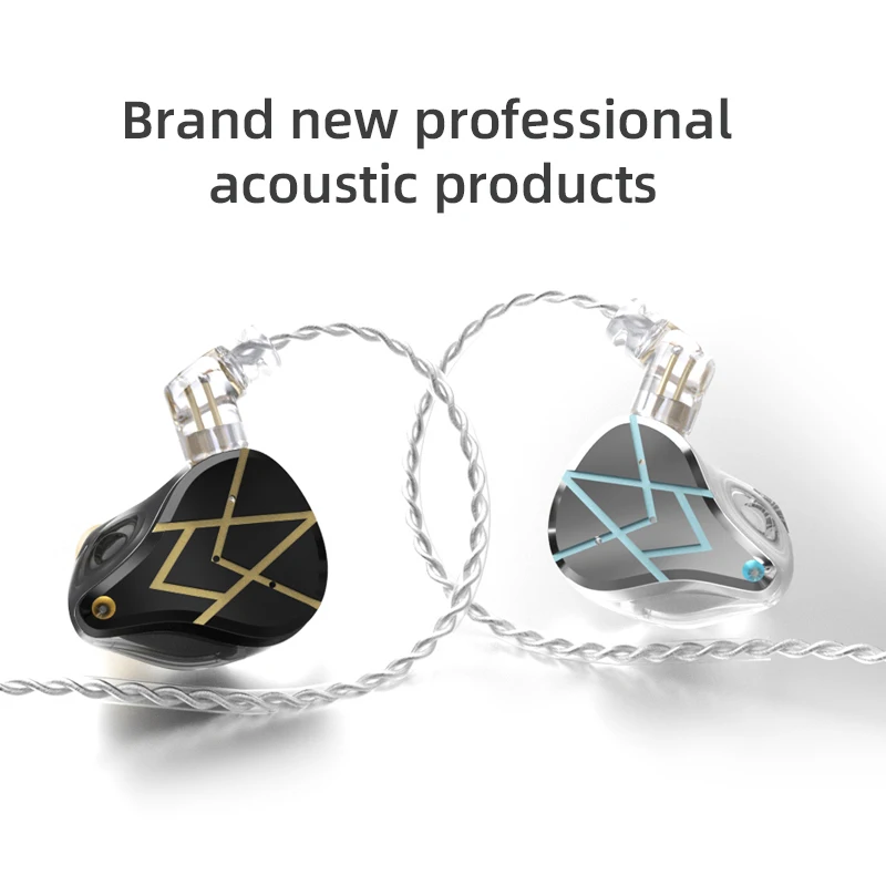 KZ ASX Headset 20 Unit BA Monitor In-Ear Bass HIFI Earphone Angker Seimbang Earbud Noise Cancelling Olahraga