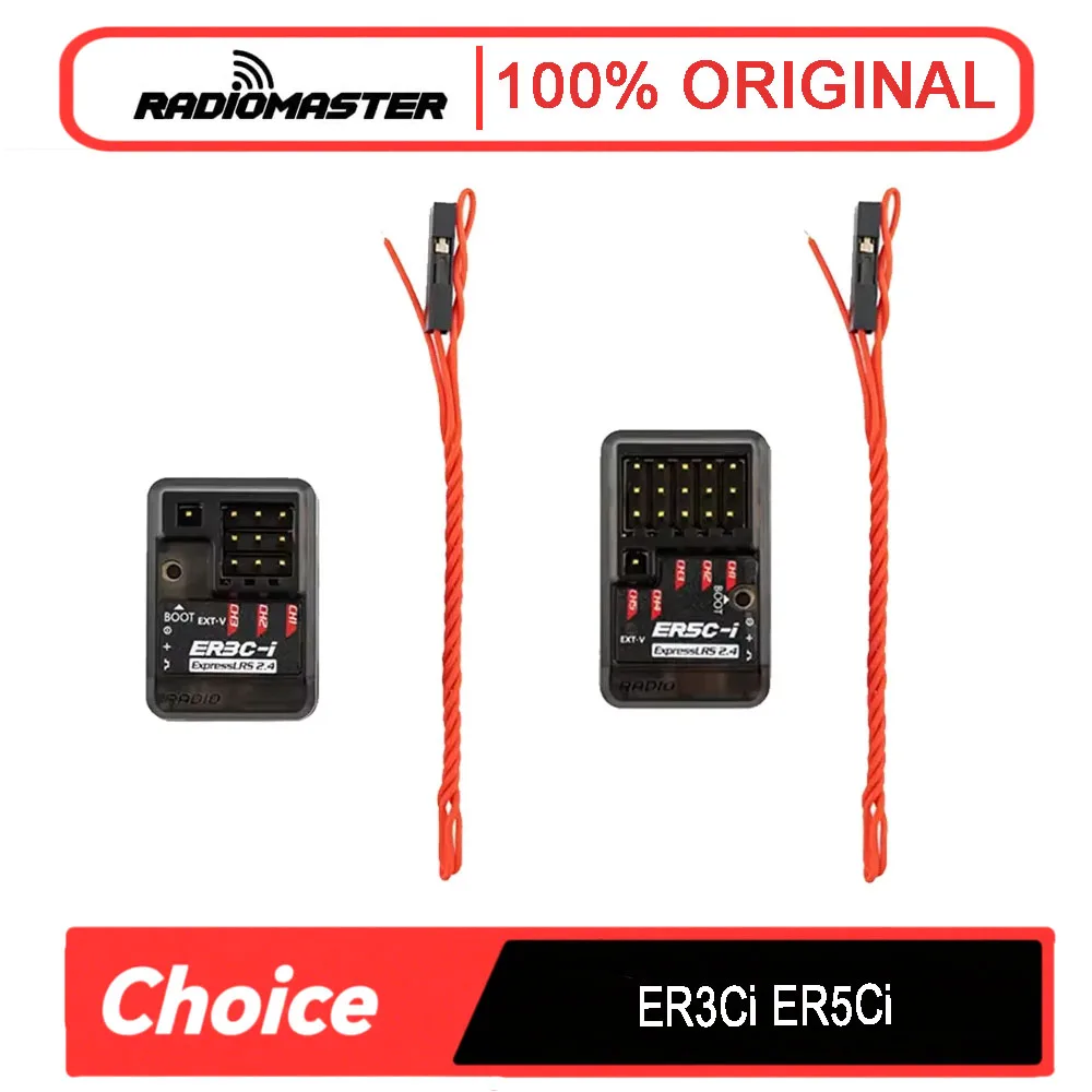 RadioMaster ER3C-i ELRS (ExpressLRS) 2.4GHz 3CH PWM Receiver - Built-in Antenna for RC FPV Car/Boat/Truck