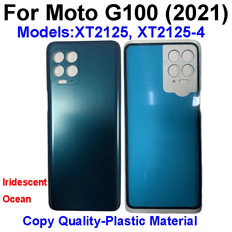 Battery Door Housing Cover For Motorola Moto G100 XT2125, XT2125-4 Battery Rear Case Housing Cover Repair Parts