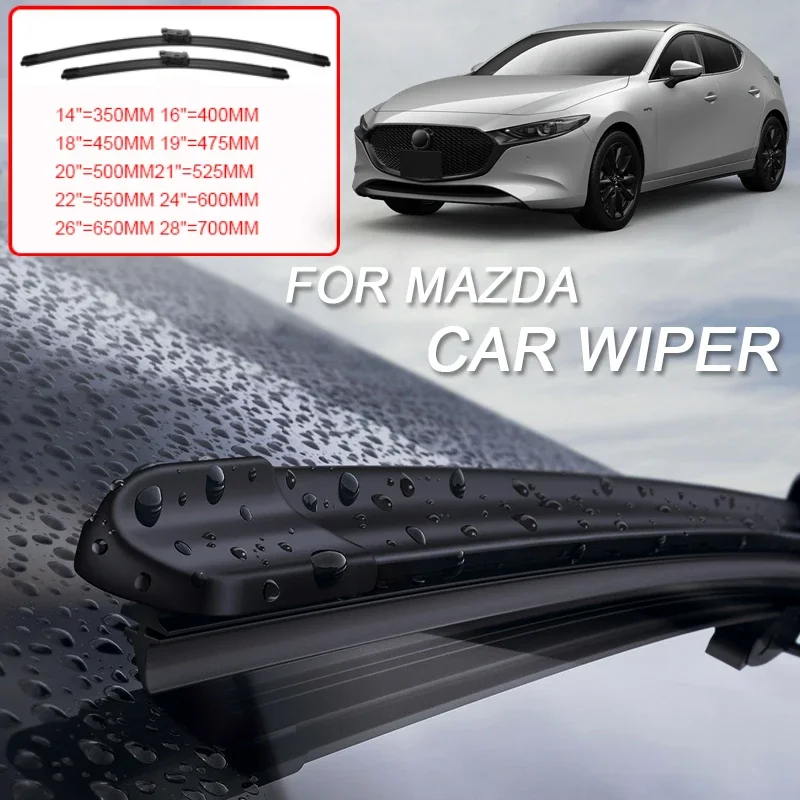 Car Front Windshield Rubber Wiper For MAZDA CX-3 CX-5 CX-7 CX-9 CX-30 CX-50 M2 DEMIO M3 BL BP AXELA M5 PREMACY M6 ATENZA