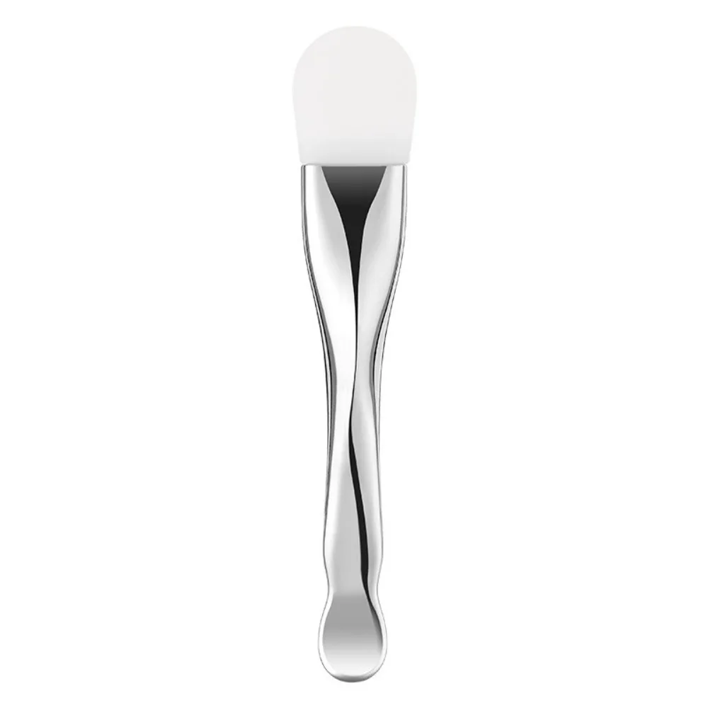 Cepillo de máscara Facial de silicona de doble cabezal, herramienta de belleza tipo Daub, cepillo de limpieza Facial, película DIY con cuchara de excavación, cepillo de película de barro