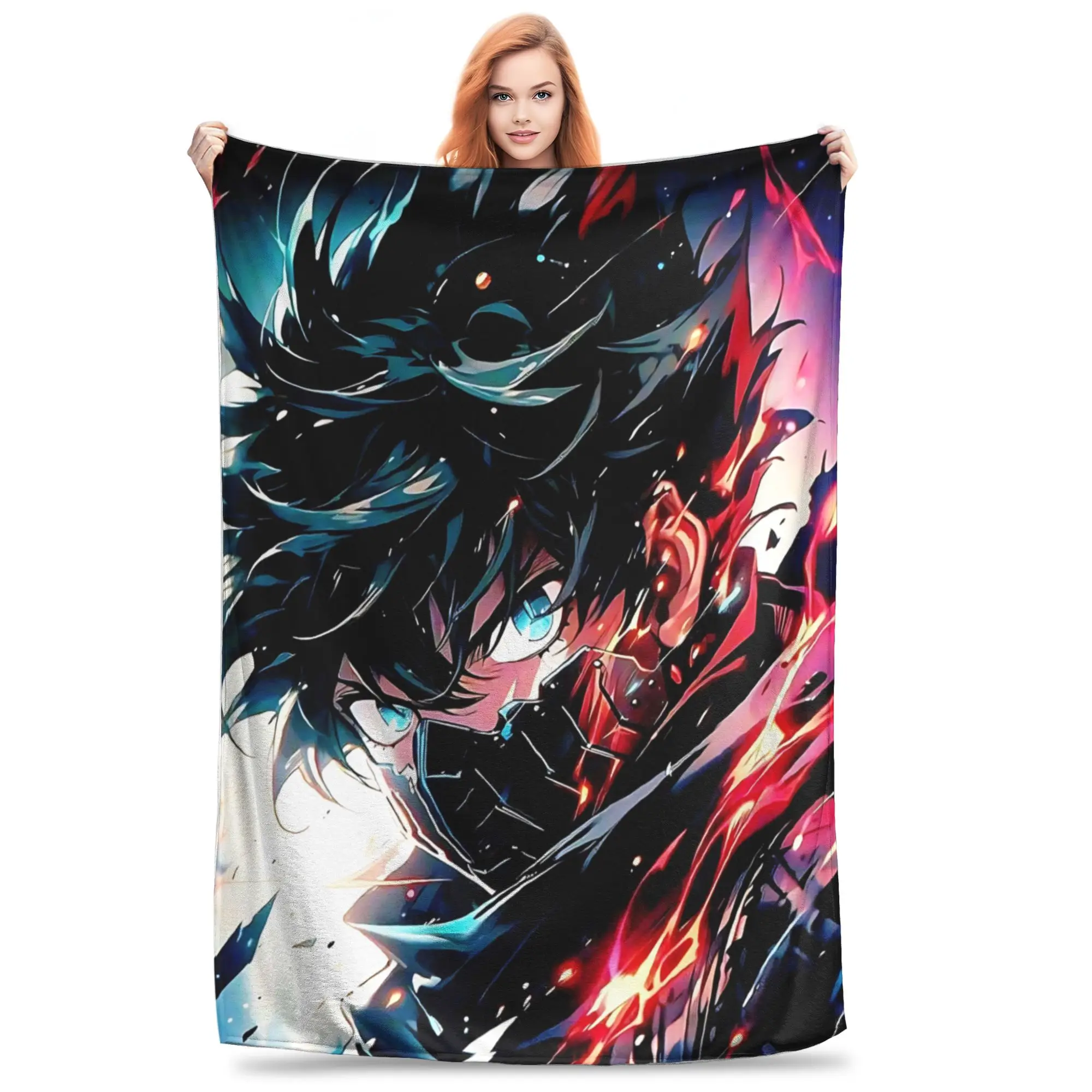1PC Izuku Midoriya  Winter Blankets for Adults Bedding Home Interior Sofa Knee