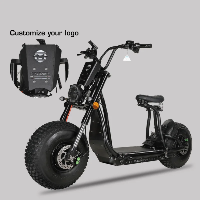 3000W High Speed E Scooter Bike Fast Electric Cruiser Motorcycle Off Road Foldable Eec Cruiser Citycoco Motorbike Dual Motor