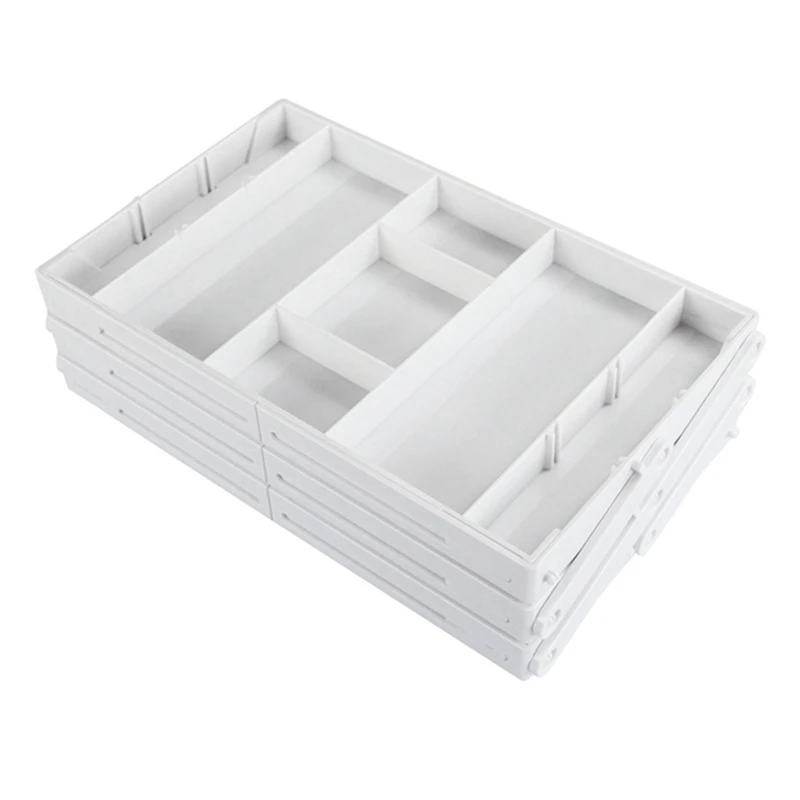 

ABKP-Jewelry Display Holder White Foldable Kitchen Storage Box For Jewelry And Cosmetics Organizer