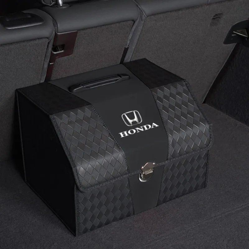 

Car Trunk Leather Storage Box Stowing Tidying Bag For Honda Civic Accord Jazz Fit CRV Odyssey City Pilot Vezel Prelude Insig