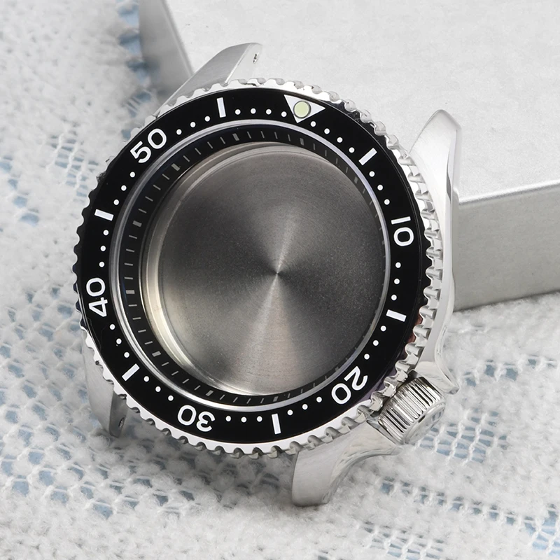 SKX007/009 Watch case 42.5mm Stainless Steel Sapphire glass fit Seiko mod Suitable For NH35/36 Movement C3 super luminous mod