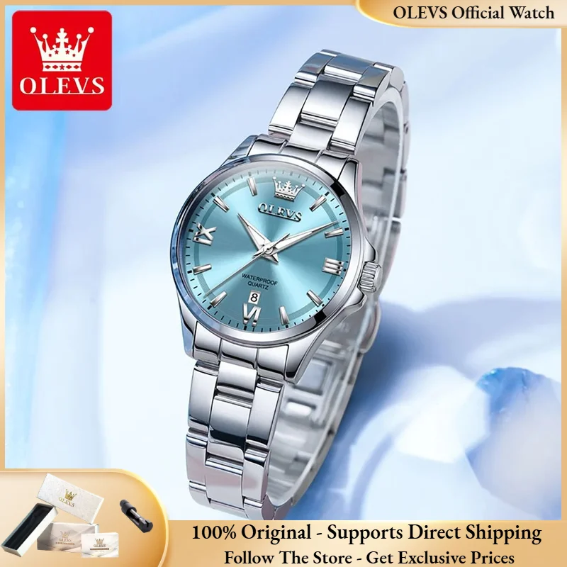 OLEVS 3668 Women Watch Fashion Business Quartz Watch Roman Scale Stainless Steel Waterproof Luminous Watch Elegant Women Watch