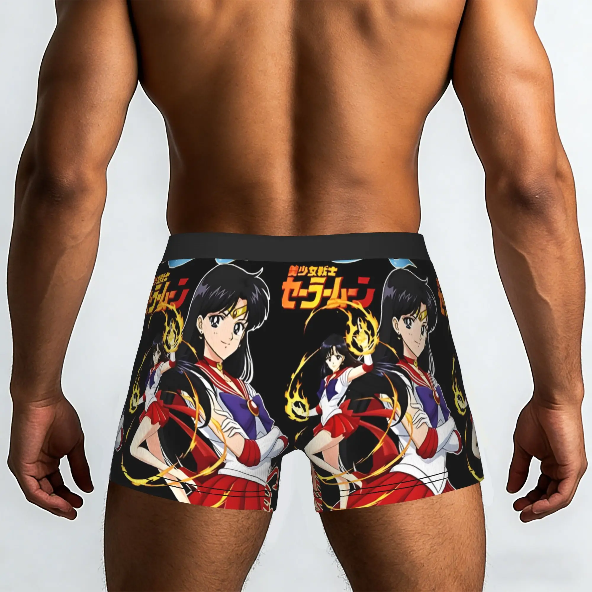 Sailor Mars Flaming Beauty Bandai Sailor Moon Underpants Breathbale Panties Man Underwear Comfortable Shorts Boxer Briefs