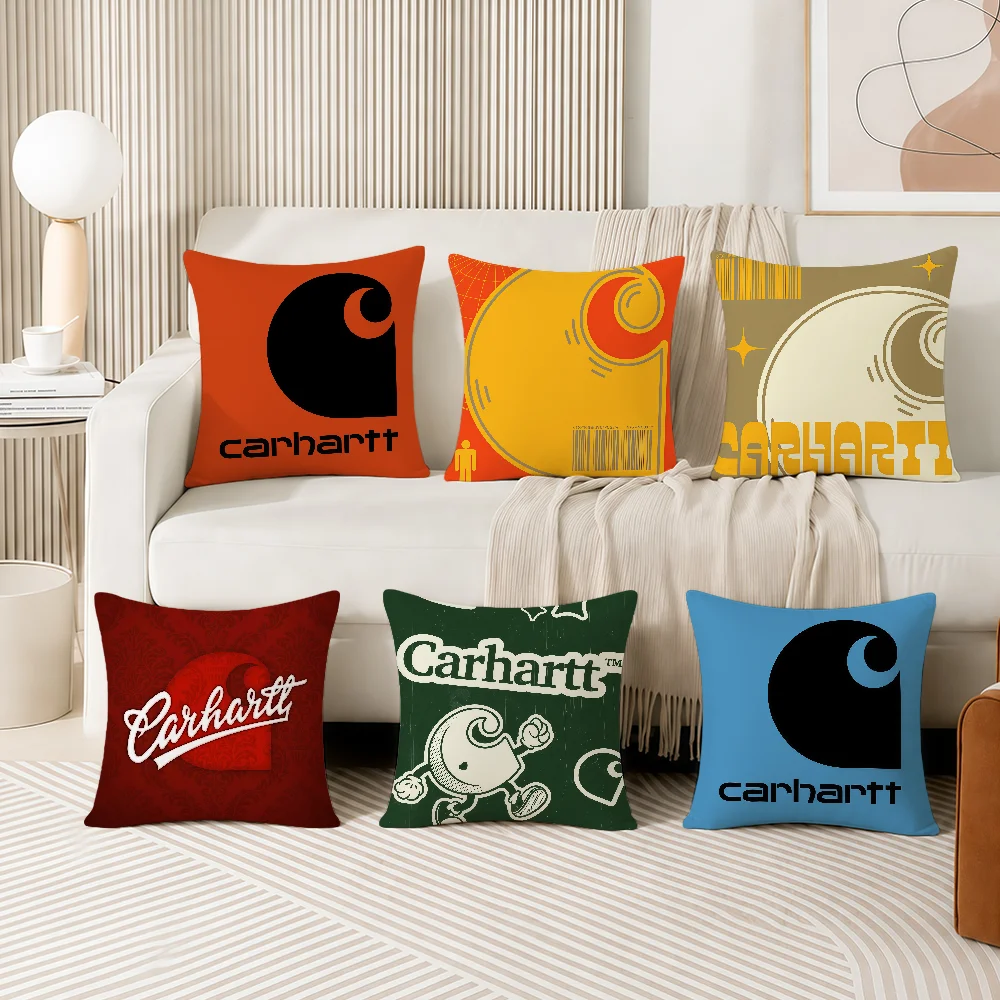 LUXURY C-CarharttS-ES Cushion Cover Decorative Throw Pillow Modern Square Romantic Couch Sofa Bed Car