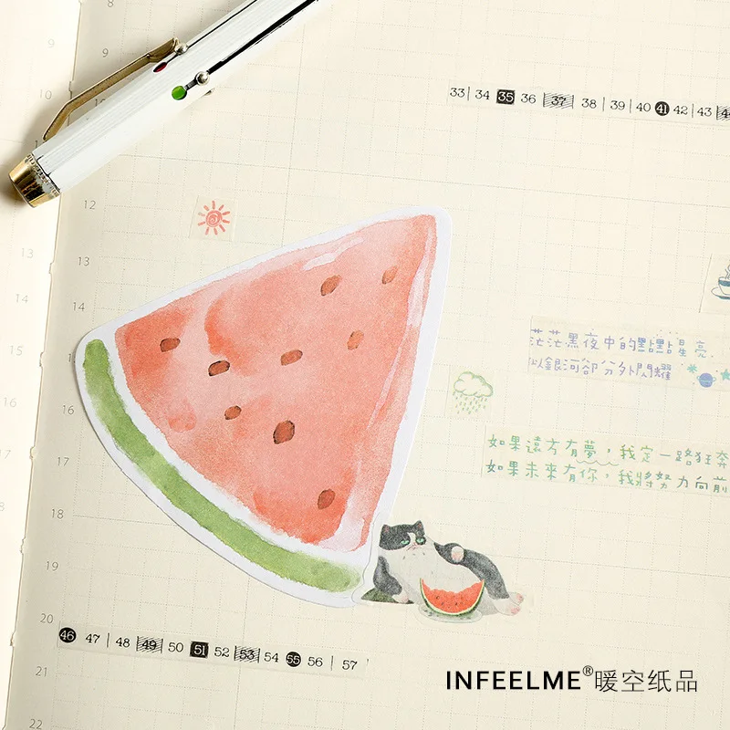 30 ورقة سلة الفاكهة سلسلة رسالة ملاحظات N مرات ملاحظات آخر 4 خيارات القرطاسية مذكرة لاصقة ملاحظات الراحة المدرسة