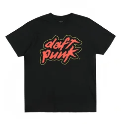 Daft Punk T-Shirt Summer Men Cotton Tops Tees Casual Clothing Unisex Fashion Solid Color Sleeve Streetwear Informal fashion