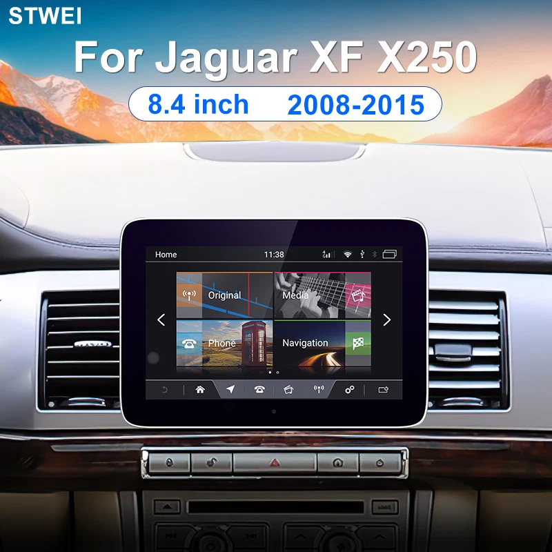 

Автомагнитола для Jaguar XF X250 2008-2015 Android 13, мультимедийный видеоплеер с GPS-навигацией, 5,5-дюймовый стерео DSP CarPlay