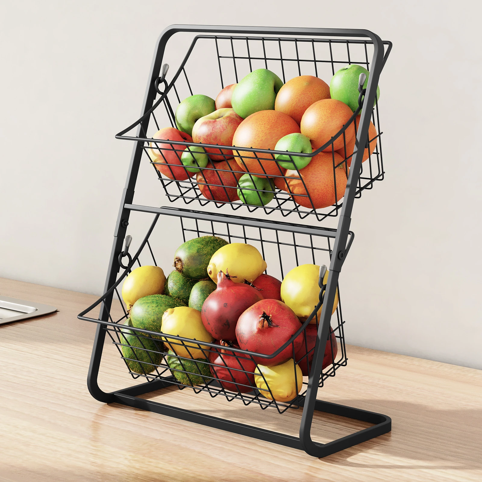 

Fruit basket,,vegetable basket,Kitchen countertop storage basket,Wire removable storage rack,Spices and snack racks