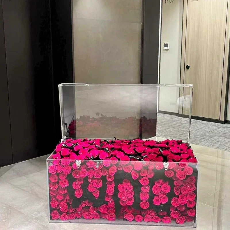 High-end rose giant suitcase ornament confession birthday gift