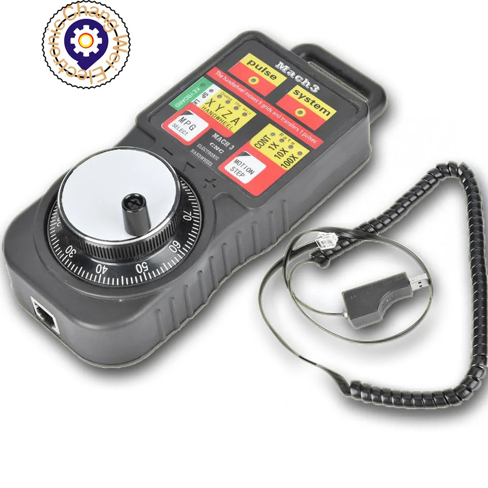 Caldo! Volantino elettronico industriale CNC MACH3 USB MPG4 4 assi generatore di impulsi manuale volantino pendente MPG