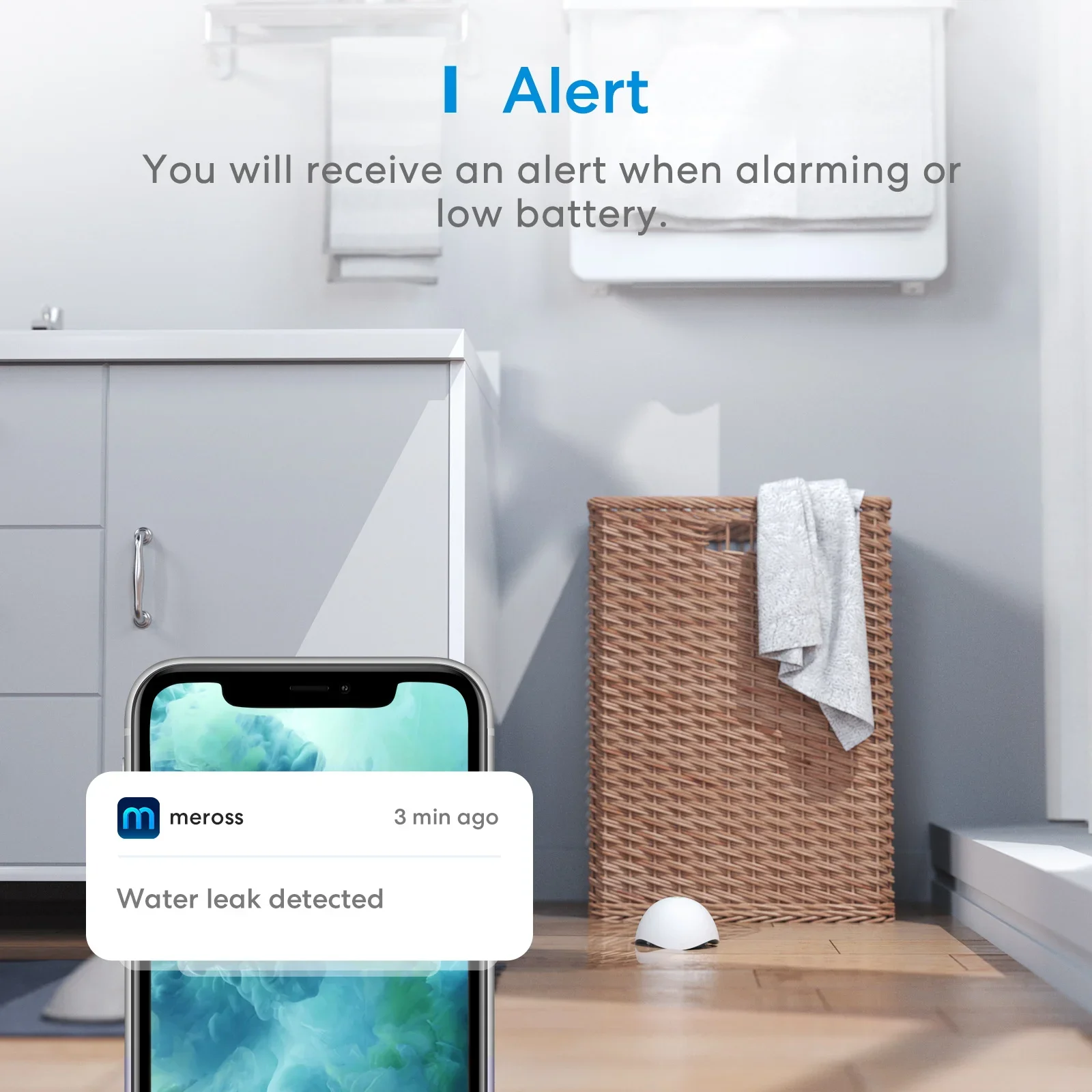 

Intelligent Water Leakage Alarm Waterproof Apple Home with Battery, Wireless Home, Remote Phone Connection