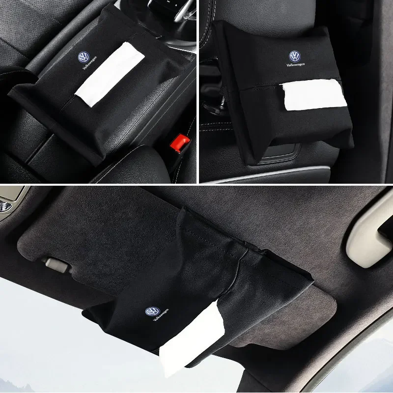 Car Tissue Box Holder Sun Visor Seat Back For Volkswagen Golf Tiguan Polo Passat Touareg Touran Beetle B5 B6 Golf EOS Jetta MK6