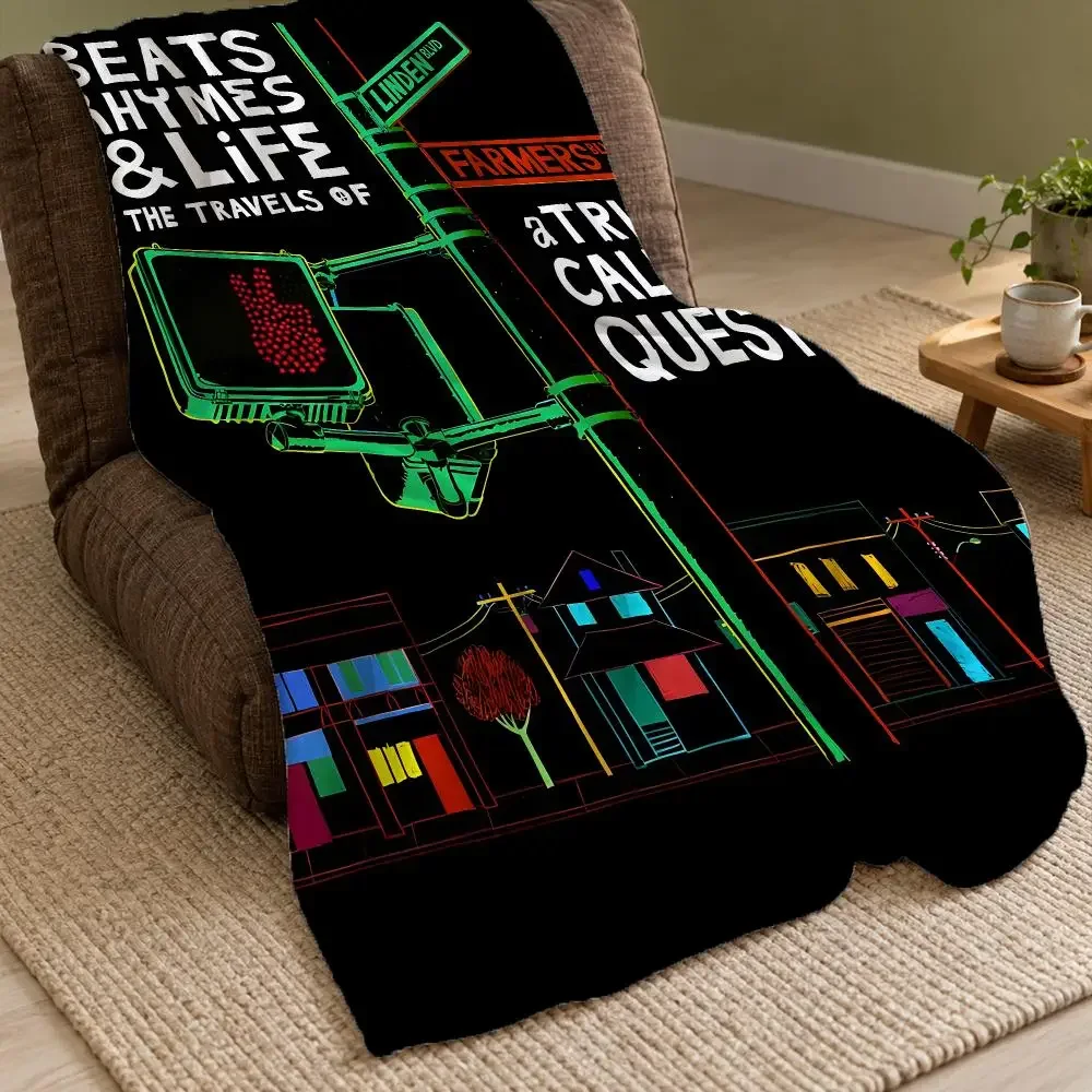 Band A Tribe Called Quest Album Throw Double Sided Flannel Throw Blanket Soft Warm Washable Home Decor