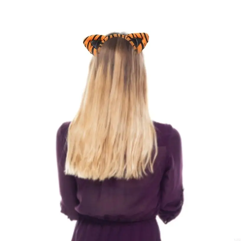 N5KF 여자 강아지 귀 머리띠 헤어 후프 강아지 코스프레 의상 키즈 소녀 할로윈