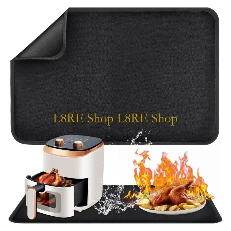 L8RE 60x40cm 내열 매트 내화 및 방수 바닥 보호기 그릴