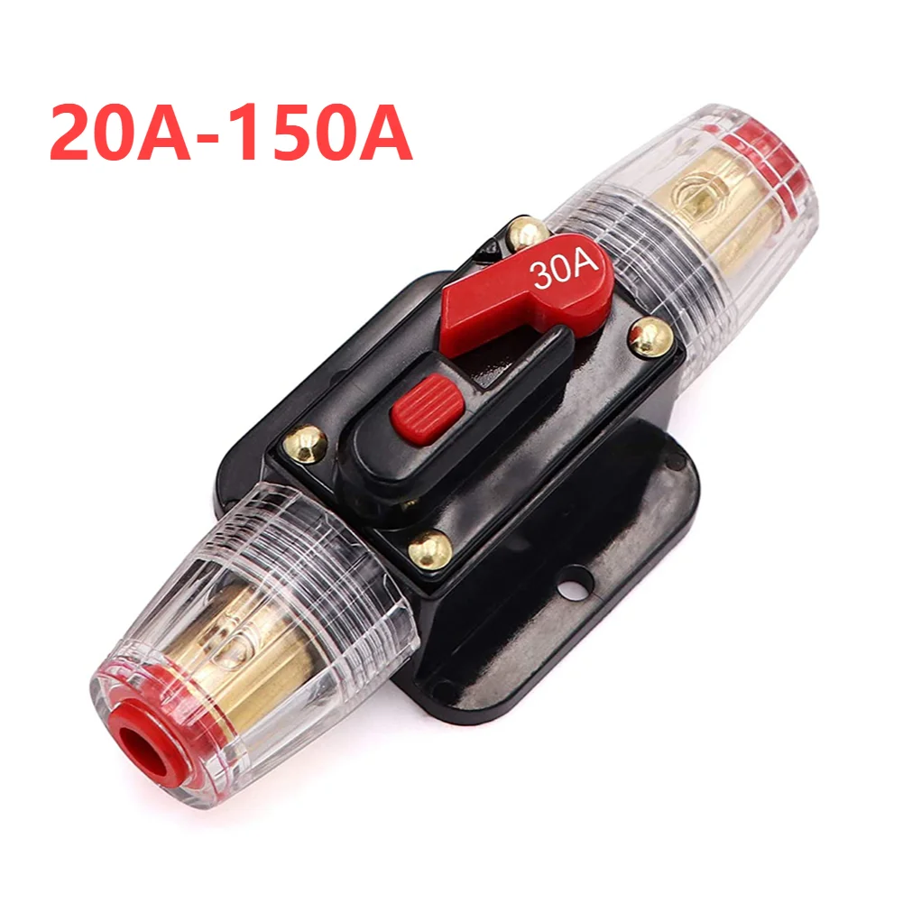 12V-24V Car Truck Resettable Fuse 20A 30A 40A 50A 60A 80A 100A 125A 150A Short Protection Fuse Car Truck Audio Resettable Fuse